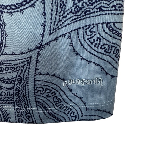 Patagonia Worn Wear Bandha Top Railroad Blue Size L Eco Outdoorcore Travel - Picture 10 of 10